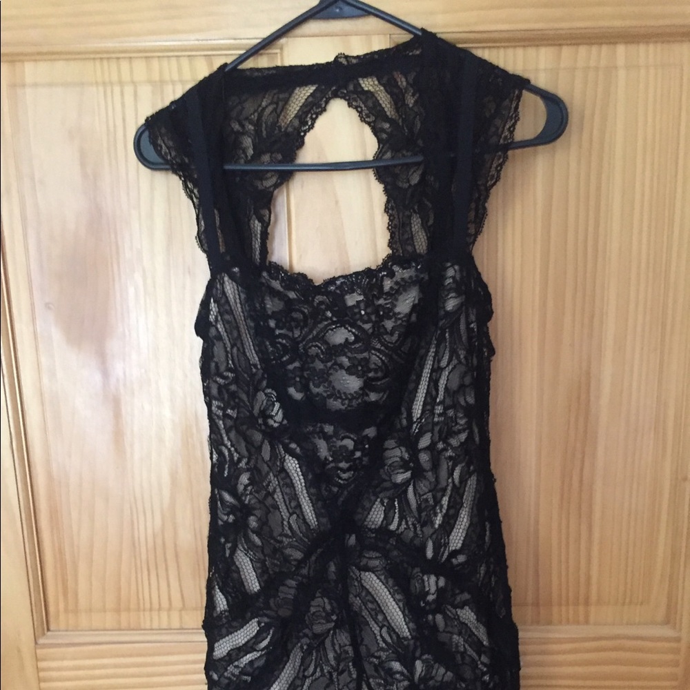 Nicole Miller black lace dress